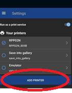 Tombol Add Printer